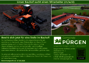 Stellenausschreibung Bauhofmitarbeiter (m/w/d)